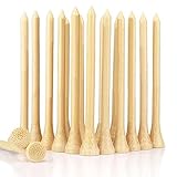 KFYIOE 300Pcs Bamboo Golf Tees, 2 3/4 & 3 1/4 Inch Dual Sizes - Unbreakable Wooden Tees for Men, Eco-Friendly Golf Accessories for Golfers