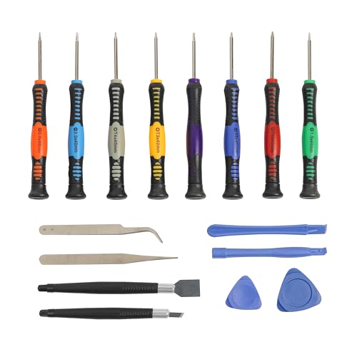 Image of Spartan Screwdriver Set - 8Screwdrivers Includes Torx, Phillips 1.5 & 1.2, Flathead 2.0, Tri-Point 0.6 and 2Triangle Paddles, 2Mount Bars, 1Graver, 1Scraper, 2Tweezers (Spa-16Pcskit)