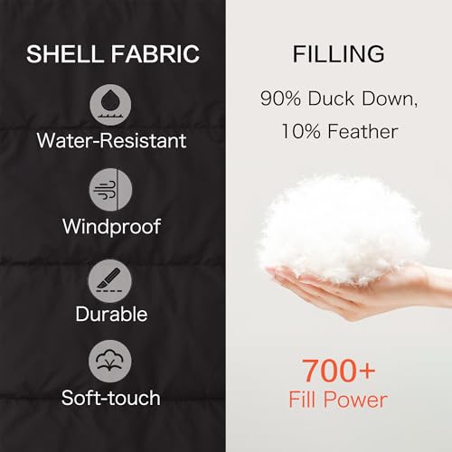 Women's Long Down Jacket with Hood 90% White Duck Down Puffer Coat Warm Winter Oversized Outerwear4