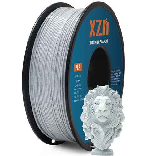 Image of PLA Filament 1.75mm Marble 1KG, 3D Printer Filament Dimensional Accuracy + /- 0.02mm, 1kg Plastic Spool(2.2lbs) 3D Printing Filament Fits for Most FDM 3D Printers (Grey)
