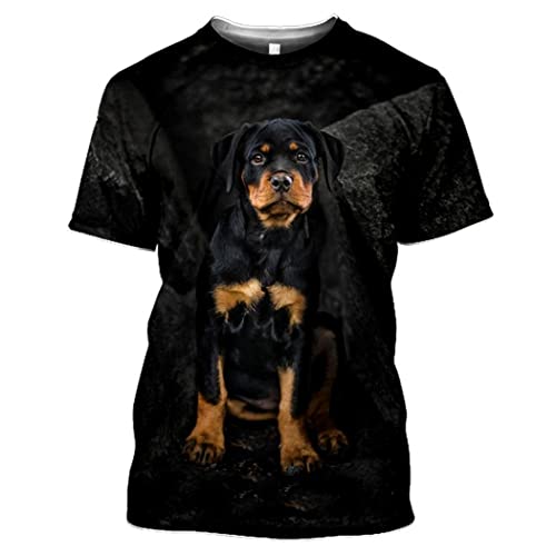 T-shirt Rottweiler coupe 4XL ample résolvant le manque d'espace