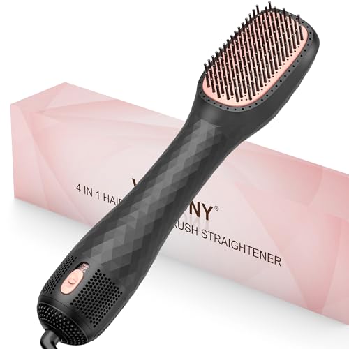 Hair Dryer Brush Blow Dryer Brush Straightener, 4-in-1 Professional 1200W Ionic Hot Air Brush Styler...