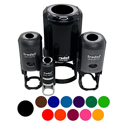 Circle Dot Self-Inking Rubber Stamp for Stamping Ink Stamper Crafting Planners - 3/4 Inch Small - Pink Ink