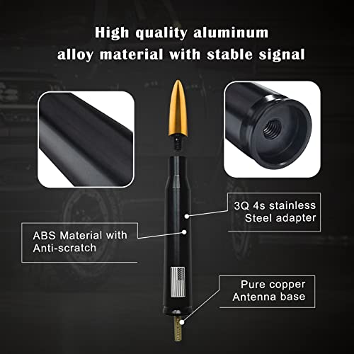 Antena de mástil de aluminio dorado para personalización de Chevy Silverado 6