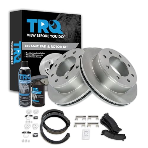 Image of TRQ Rear Brake Pad & Rotor Kit Compatible with 2003-2006 Chevrolet 2001-2006 GMC