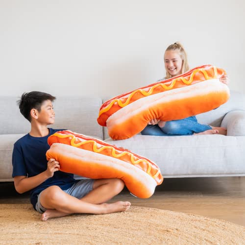 Much Comfort Almofada 3D Supreme Hot Dog de 76 cm – Feita com tecido super macio e ultra premium – B