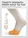 ORORO [All-New] Heated Socks with Toe and Sole Heating, Wool-Blend Electric Heated Socks with Battery (Charger Not Included) (Beige, L)