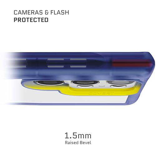 Image of Ghostek Covert Samsung Galaxy S23 Ultra Case Clear with Military Grade Shockproof Protection, Non-Slip Grip, Protective Silicone Phone Cover Designed for 2023 Galaxy S23 Ultra (6.8 inch) (Blue)