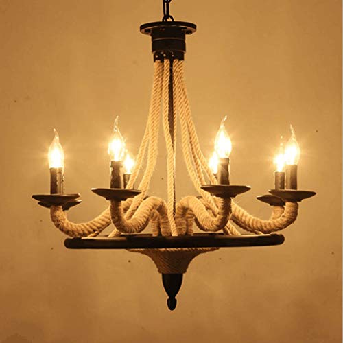 Lustre en fer forgé vintage style bougie pour plafond de restaurant