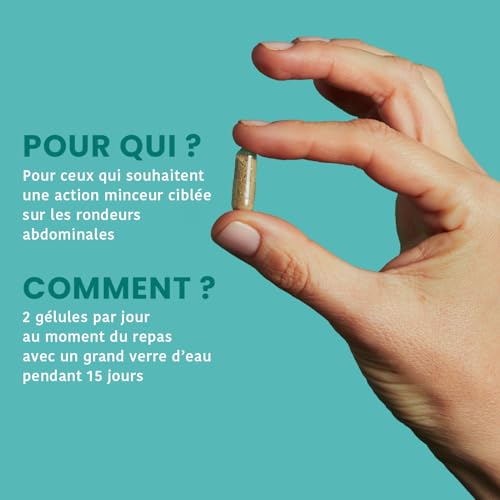 Santarome Bio - Ventre Plat I Complément Alimentaire Minceur Perte de Poids I Action Ciblée Rondeurs Abdominales - A base de plantes Bio - Carvi, Thé vert I 30 comprimés I Végan I Made In France – Image 5