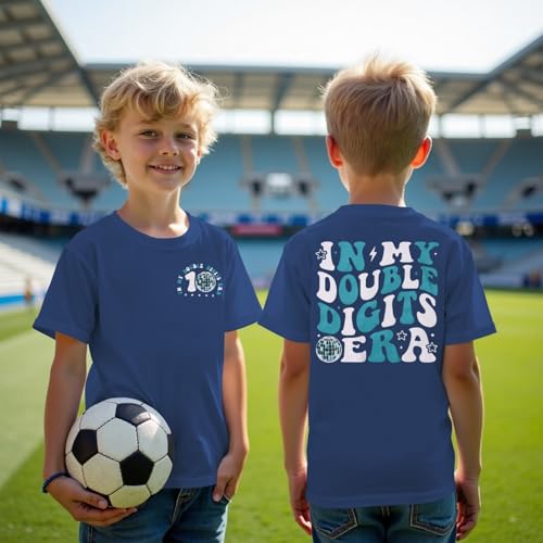 in My Double Digits Era Birthday Boy Shirt Boys 10th Birthday T-Shirt 10 Year Old Birthday Party Short Sleeve Tee Tops3