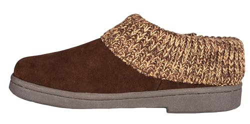 Clarks Women's Knit Scuff Slipper Mule,Brown,10 M US