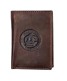 ATHLETIC CLUB BILBAO Billetera Clásica de Piel 100% Vacuno, Color Marrón, 11x8cm, Compartimentos para Tarjetas y Billetes, Producto Oficial. Se Entrega en Caja Negra con el Escudo