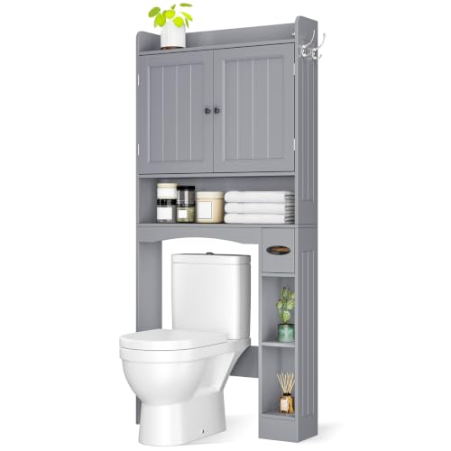 Image of Ahomly Over The Toilet Storage Cabinet, 32.3 inch W, Espresso