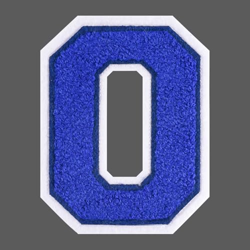 FANCIBAND 4.5 Inch Chenille Varsity Letter Patches Blue Iron On Letters