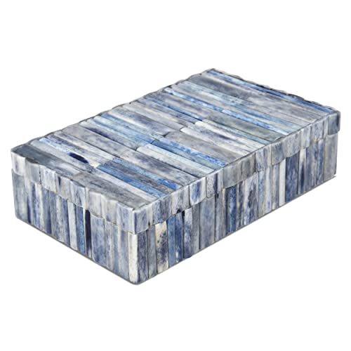 Handicrafts Home 8x5x2 Handmade Ivory Decorative Storage Box, Boho Memory & Keepsake Organizer, Multipurpose Treasure Boxes