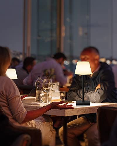 Visdanfo Outdoor Cordless Portable Table Lamp,5000Mah Rechargeable Battery Operated Dimming Led Desk Lamp,Ip44 Waterproof,Modern Night Light For Camping Restaurant Bedroom Bars Home Party(Black) #TOP6