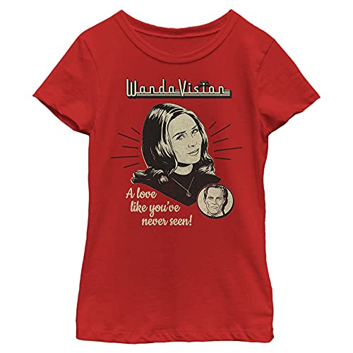 Marvel Likeness Wandavision Wanda Vision Love Girl's Solid Crew Tee