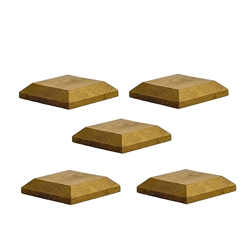 Timber Fence Post Cap | Fits 3x3 (75x75mm) Posts | Green | Square Posts | Pack of 5