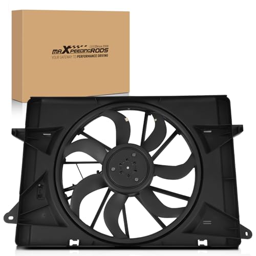 Image of maXpeedingrods Radiator Condenser Fan Assembly for 17-23 Chrysler Pacifica 20-23 Voyager 3.6L, 68217321AB 68217321AC 624120