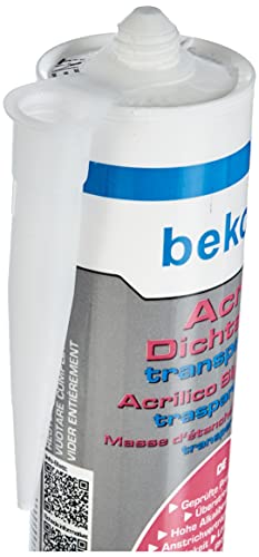 Beko Acryl afdichtmiddel 310 ml transparant, plastoelastisch, geurloos, verflaag compatibel, overschilderbaar, hoge hechting - Afbeelding 4