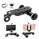 Goshyda Kamera Video Auto Dolly, PPL-06S Pro 90-Grad-Schwenkaufnahme Motorisierter Schienenschieber Dolly Auto mit Fernbedienung, 5-Geschwindigkeitseinstellung, für DSLR-Kamera, Smartphones