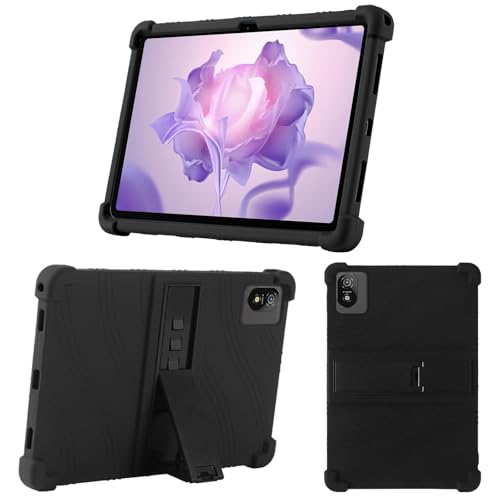 KUSINHOKA Funda para Blackview Tab 18 12 Pulgadas, Funda Protectora con Función de Soporte, Anti-Choque Suave Silicona Carcasa Case para Tableta Blackview Tab 18, Negro