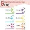 Mr. Pen- Craft Scissors Decorative Edge, 6 Pack, White & Vibrant, Zig Zag Scissors for Crafting, Scrapbooking, Fancy, Pattern, Design #1