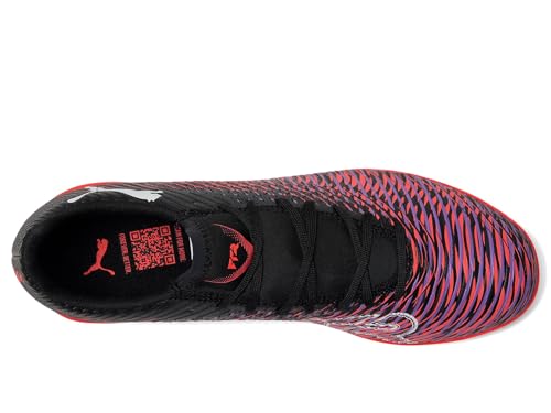 Image of Puma, Men's, Future 8 Play Indoor Trainer Soccer Shoes, Puma Black-Puma White-Glowing Red, 7