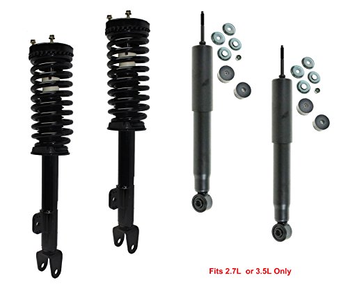 DTA 70082 Full Set 2 Front Complete Struts with Springs and Mounts + 2 Rear Shocks Compatible with Chrysler 300 Charger Magnum (RWD: w/o Police Package; w/o Perf. Suspension, 2.7L & 3.5L V6)