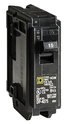 Square D HomeLine 15 amps Plug In Single Pole Circuit Breaker