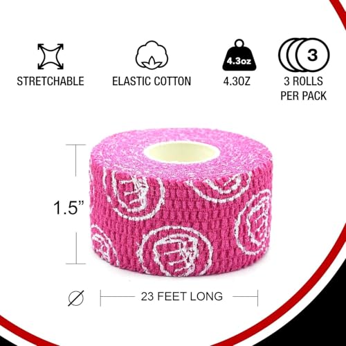 Image of WOD Nation Flexible Hook-Grip Athletic Tape - Easy-Tear, Sweat-Proof Thumb & Finger Strips for Weightlifting