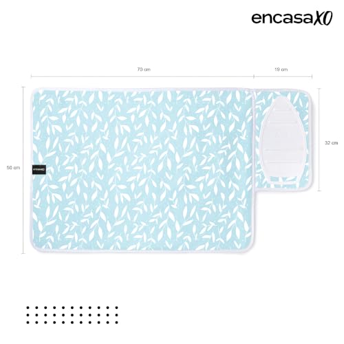 Image of Encasa XO Ironing Mat, 3mm Felt Padding, Silicone Iron Rest