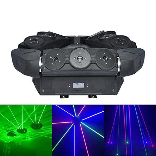 Dyrabrest RGB Beam Moving Head Light, DMX 9 Eyes Spider Projector Stage Light Effect Lamp for Party KTV Event Show DJ Pub Club Wedding