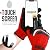 WESTWOOD FOX Work Gloves for Men & Women, Working Gloves Touch Screen, Flexible Yard Work Gloves Utility Mechanic (Black Red, Medium)