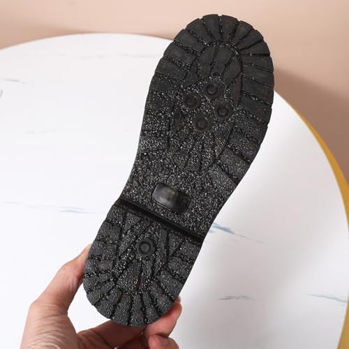 Image of XMM Black Loafers for Women Chunky Loafer Shoes Penny Loafers Flats Lug Sole Lightweight Slip On Ladies Shoes Business Casual Dressy Comfortable Office Shoes