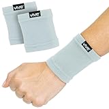 Vive Wrist Compression Sleeves for Women & Men (Pair) - Elastic Support Wristband for Pain Relief & Circulation - Wrist Support for Carpal Tunnel, Arthritis, Tendonitis - Great for Sports Injury