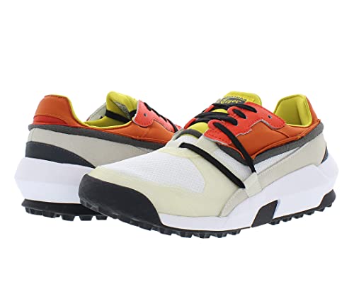 Onitsuka Tiger Tênis unissex Admix Runner sem cadarço, Creme/Vermelho, 11 Women/11 Men