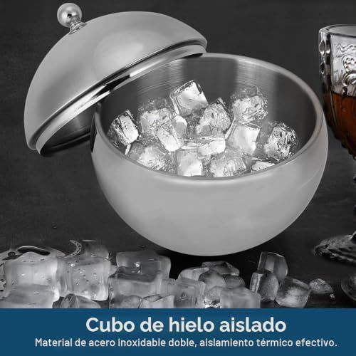 Miniatura 2 de 2l Cubitera, Cubiteras Para Botellas, Fiesta Con Barril De Hielo Con Cubierta, Barril De Hielo Con Aislamiento Térmico Envases De Cóctel De Whisky Con Champaña Con Hielo