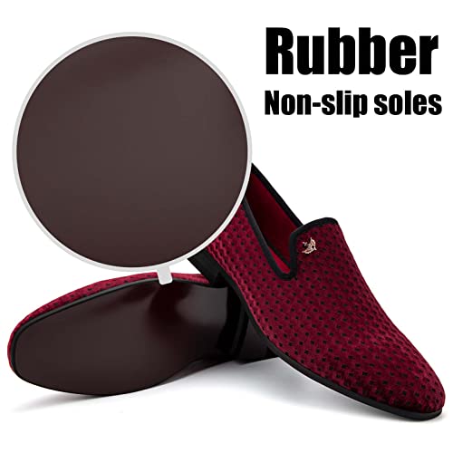 Image of JITAI Men's Dress Shoes - Casual Rubber & Leather Loafers for Men - Fashion Business Formal Wear