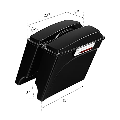 Alforjas duras con sistema guardabarros trasero para Harley miniatura 5