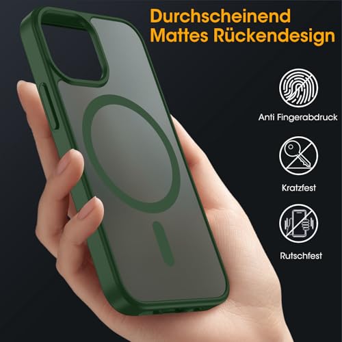 HGH Magnetisch Hülle für iPhone 12 Mini,Kompatibel mit MagSafe, Dunkelgrün – Ansicht 2