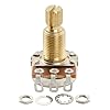 Musiclily Pro A500K Brass Thread Metric Mini Potentiometers Split Shaft Audio Taper Pots for Electric Guitar Bass (Set of 4) #5