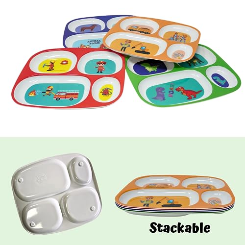 4E'S Novelty 4 Melamine Dinner Plate For Kids Boys thumb #5
