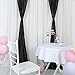 HELAKU Sequin Backdrop Black Sequin Backdrop 8Ft Sequin Backdrop, 2 Panels 2.5x8FT