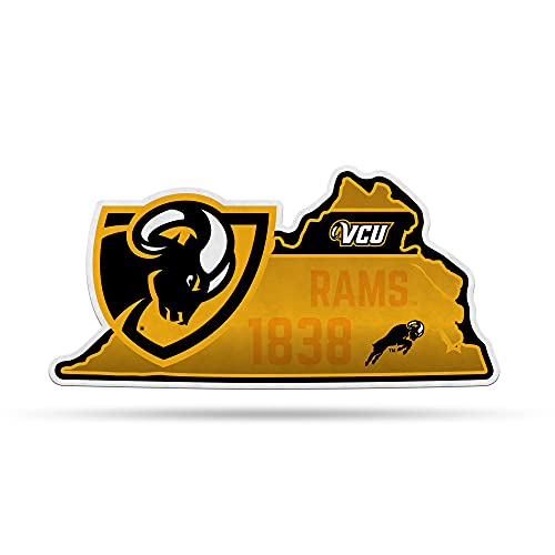 Rico Industries NCAA Virginia Commonwealth Rams State Shape Shape Cut Pennant - Home and Living Room Décor - Soft Felt EZ to Hang