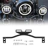 Motorcycle Light Bracket Bar Driving Spot Fog Passing Turn Signal Light Bracket bar Compatible with Dyna Super Glide Road Honda Suzuki Yamaha Kawasaki(Black)