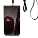 Fresh Cherry Fruit Nature Picture Phone Wallet Purse Hanging Mobile Pouch Black Pocket