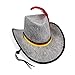 Traditional Western Fashion Perceived Cowhand Hat for Beer Festival Outdoor Incidents Ventilated Plan Permanent Substanc Gray