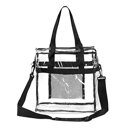 Bags-for-Less-Clear-Tote-Stadium-Approved-with-Adjustable-Shoulder-Straps-and-Mesh-Pockets